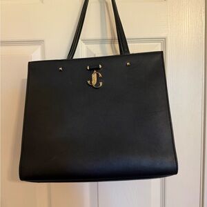 Jimmy Choo Black Tote with Gold Details